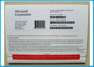 Pacchetto spagnolo dell'OEM delle finestre 10 di Microsoft dell'OEM del BIT originale del software 64