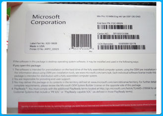 Grippaggio CHIAVE GENUINO del email di DVD dell'OEM di versione completa professionale di 64 bit di Microsoft Windows 10