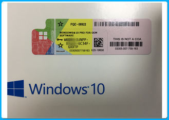 Pro chiave 100% dell'OEM dell'autoadesivo della licenza del COA di Microsoft Windows 10 online attivato