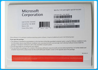 Licenza professionale del COA di DVD dell'ologramma del bit di Microsoft Windows 7 pro SP1 64