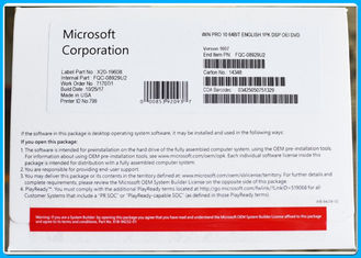 Codice 100% di vescovato genuino dell'OEM del Pro Pack di Microsoft Windows 10 di attivazione 32/64 multilingue