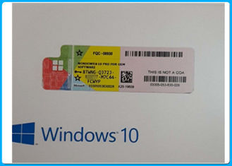 licenza genuina FQC-08930 di Windows 10 Fpp del disco di DVD del pro software di 64bit Microsoft Windows 10