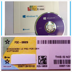 Pro DVD della scatola dell'OEM del software di Windows 10 con la licenza del coa, attivazione online