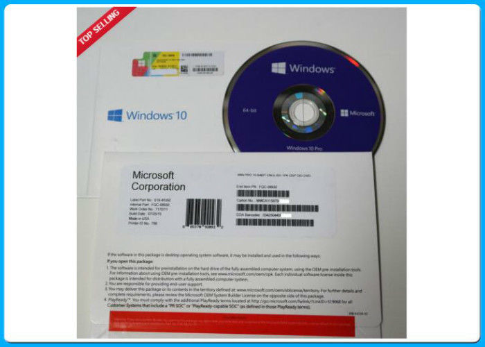 Licenza genuina del pro del software 64 di Microsoft Windows 10 del bit pacchetto dell'OEM per la multi lingua